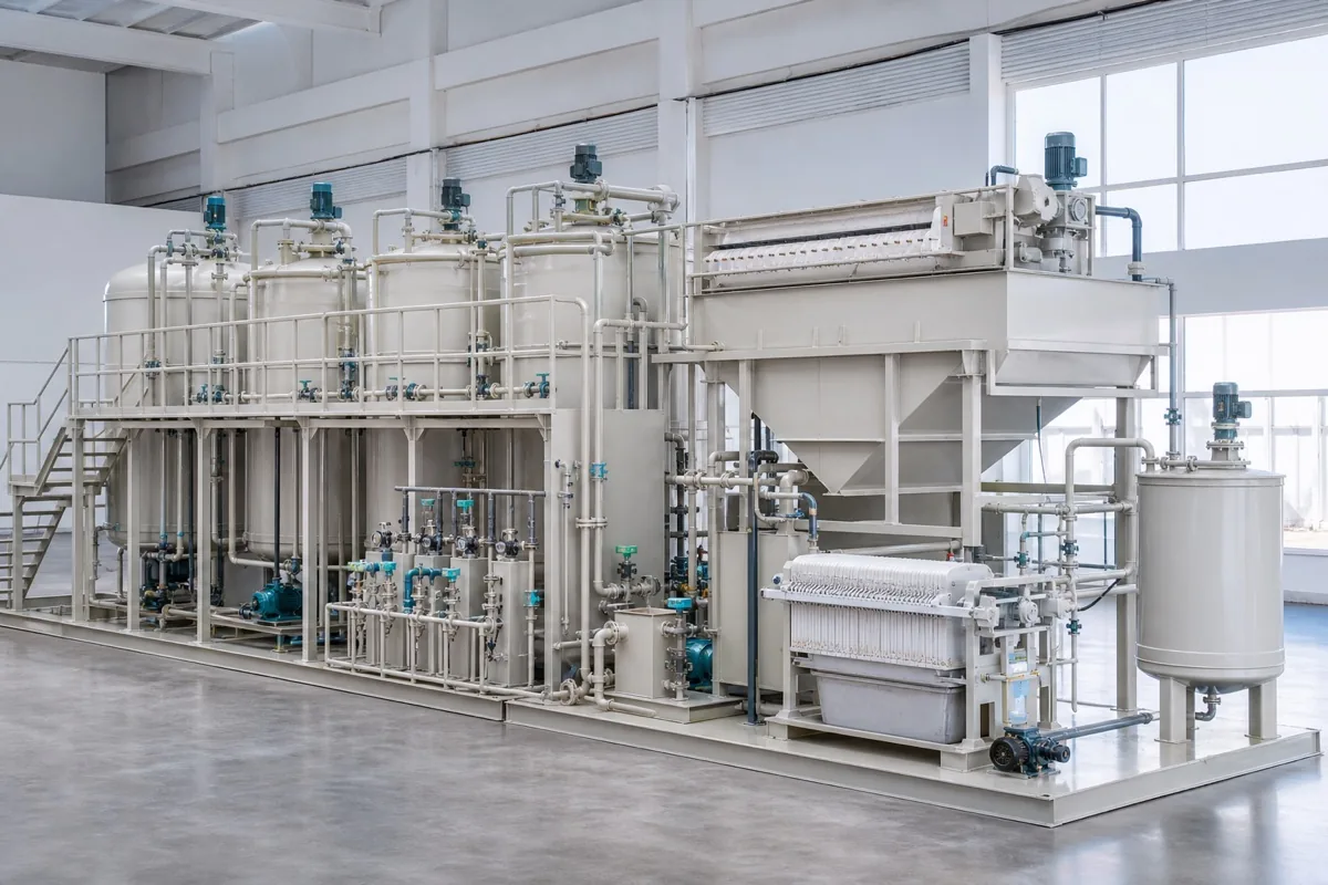 Large skid-mounted PP treatment plant fabricated and assembled at the JHF workshop