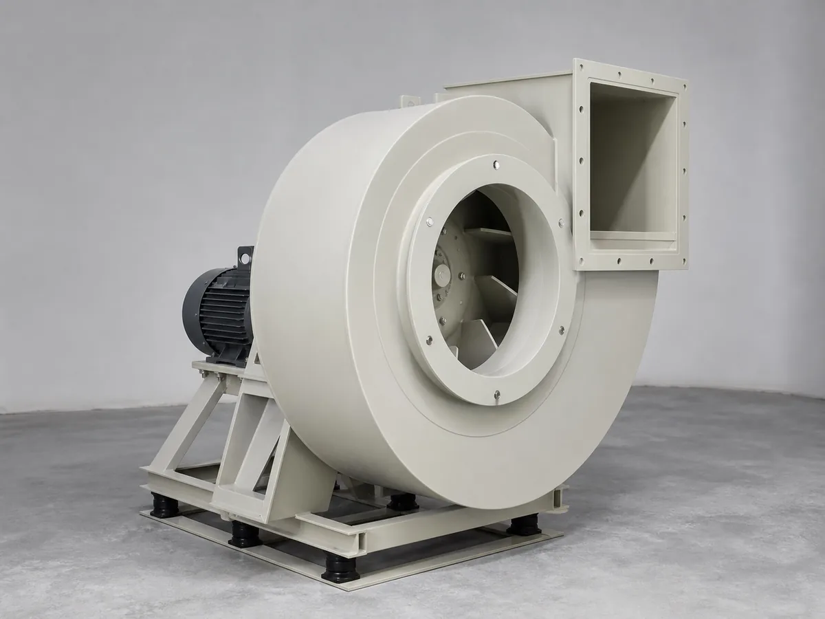 PP centrifugal fan for corrosive exhaust