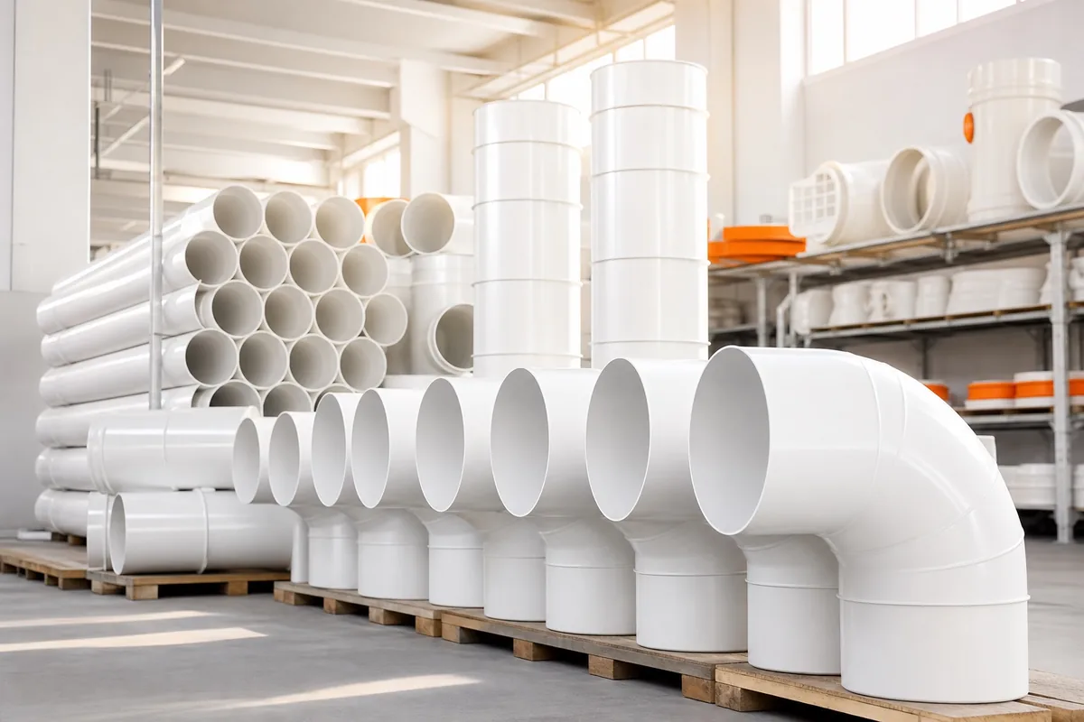 PP round exhaust duct sections