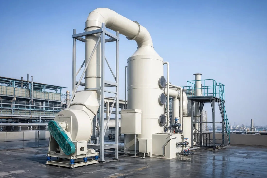 Acid mist extraction system over plating line