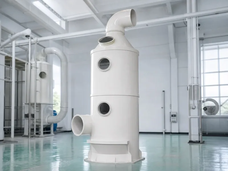Single-stage vertical PP scrubber